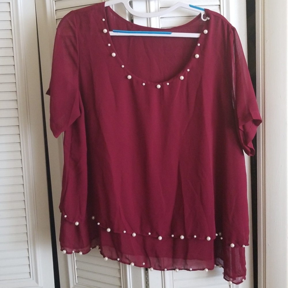 Pearl Chiffon Top
